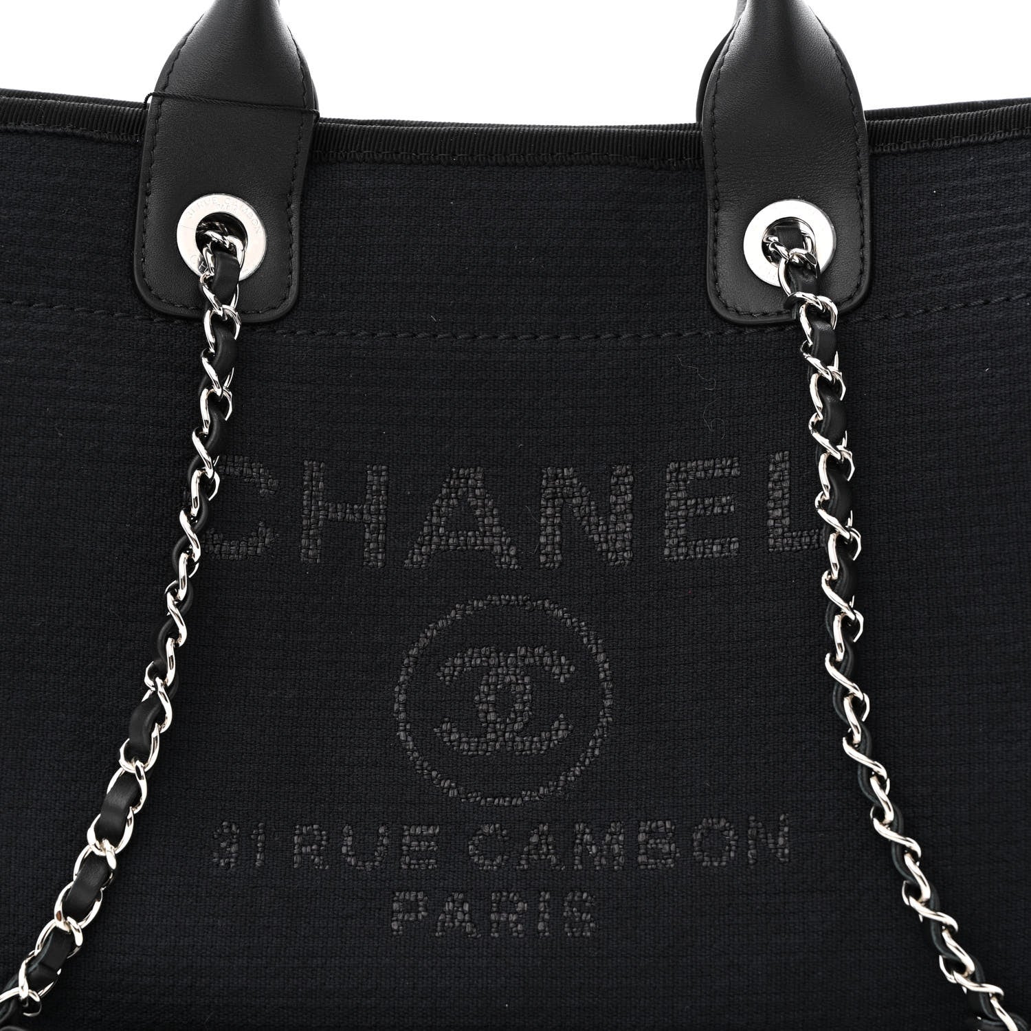 Chanel Mixed Fibers Small Deauville Tote Black 9 of 11