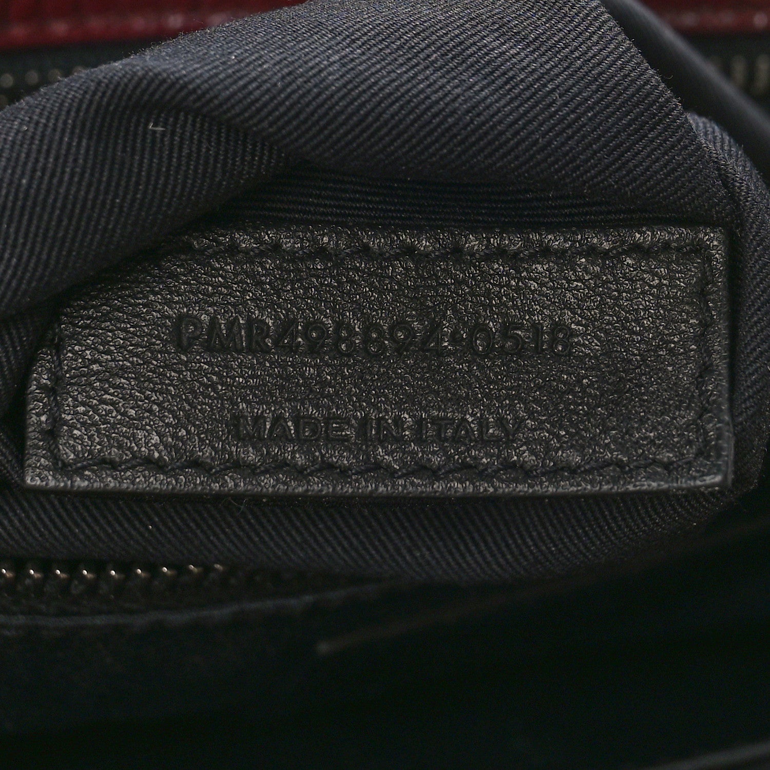 Saint Laurent Crinkled Calfskin Matelasse Monogram Medium Niki Chain Satchel Rouge Legion 8 of 13