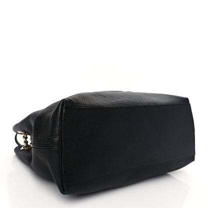 Gucci Pebbled Calfskin Medium Soho Chain Shoulder Bag Black 4 of 10
