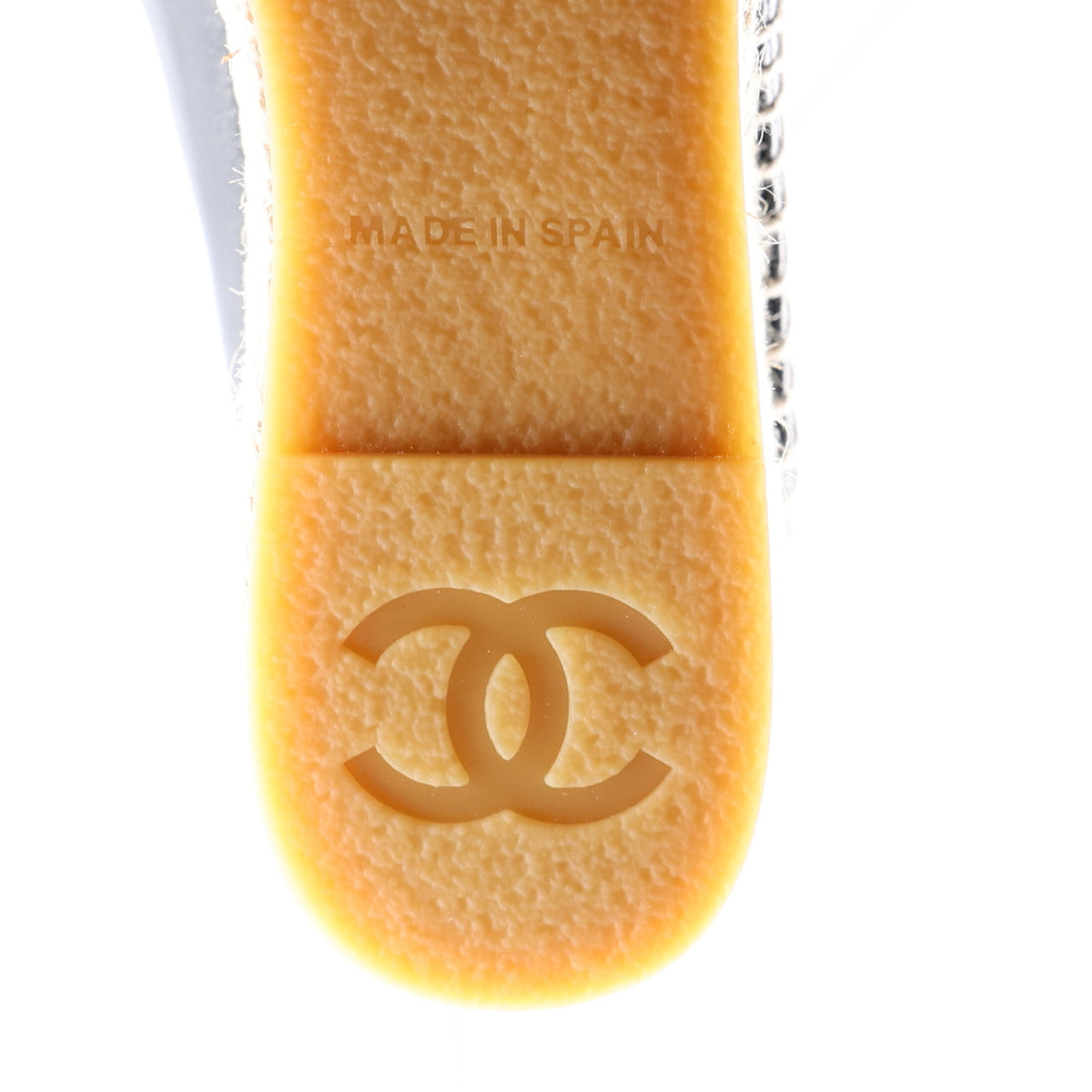 Chanel Lambskin Espadrille Mary Jane Wedges 37 Black 9 of 10