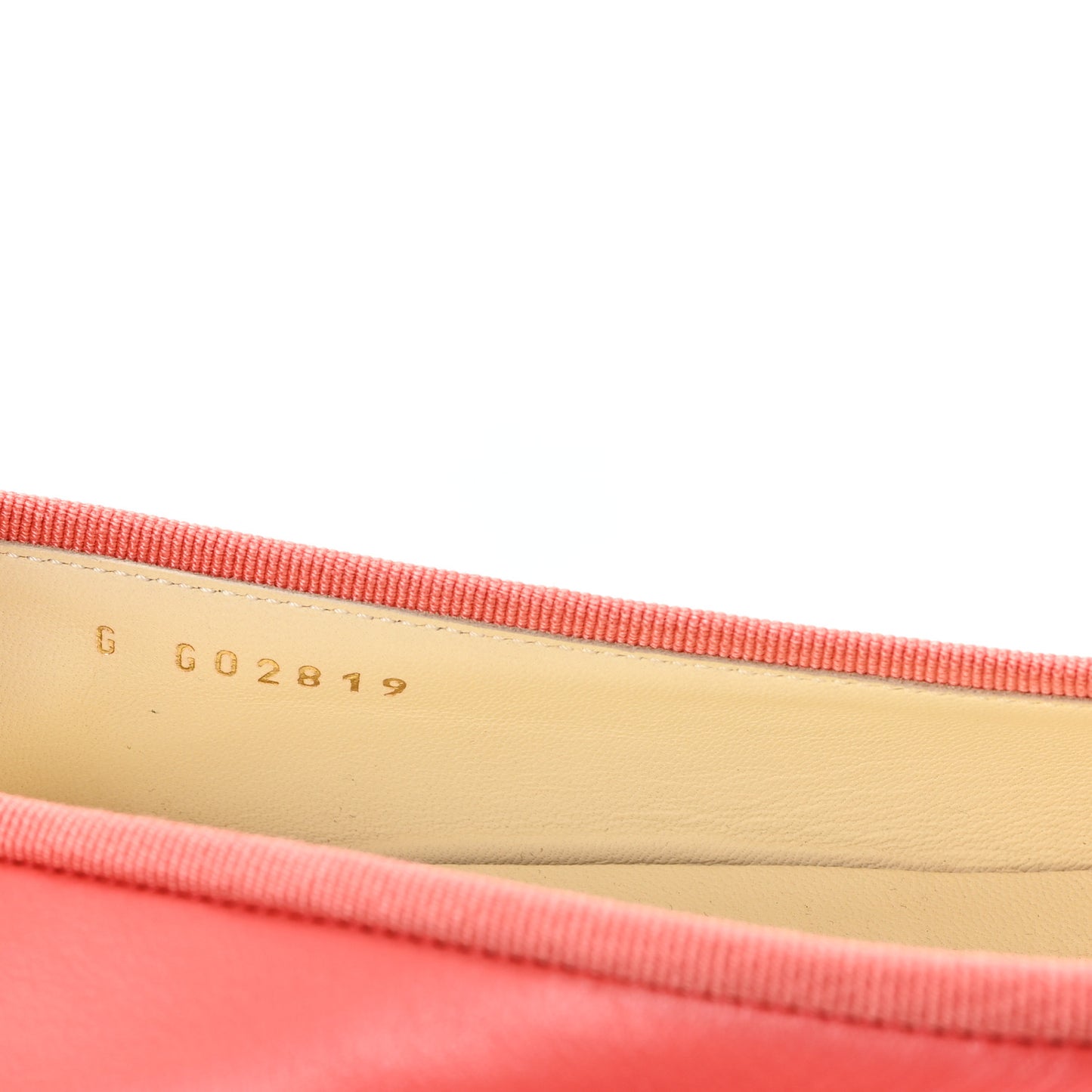 Lambskin Cap Toe Ballerina Flats 38 Coral