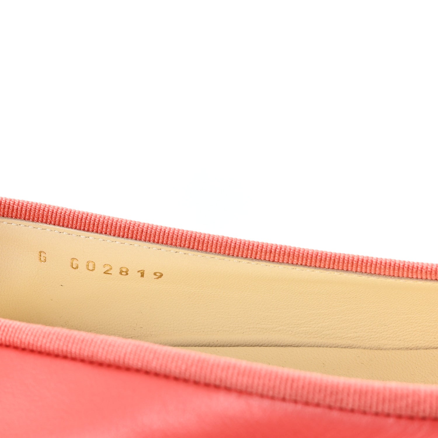 Chanel Lambskin Cap Toe Ballerina Flats 38 Coral 9 of 9