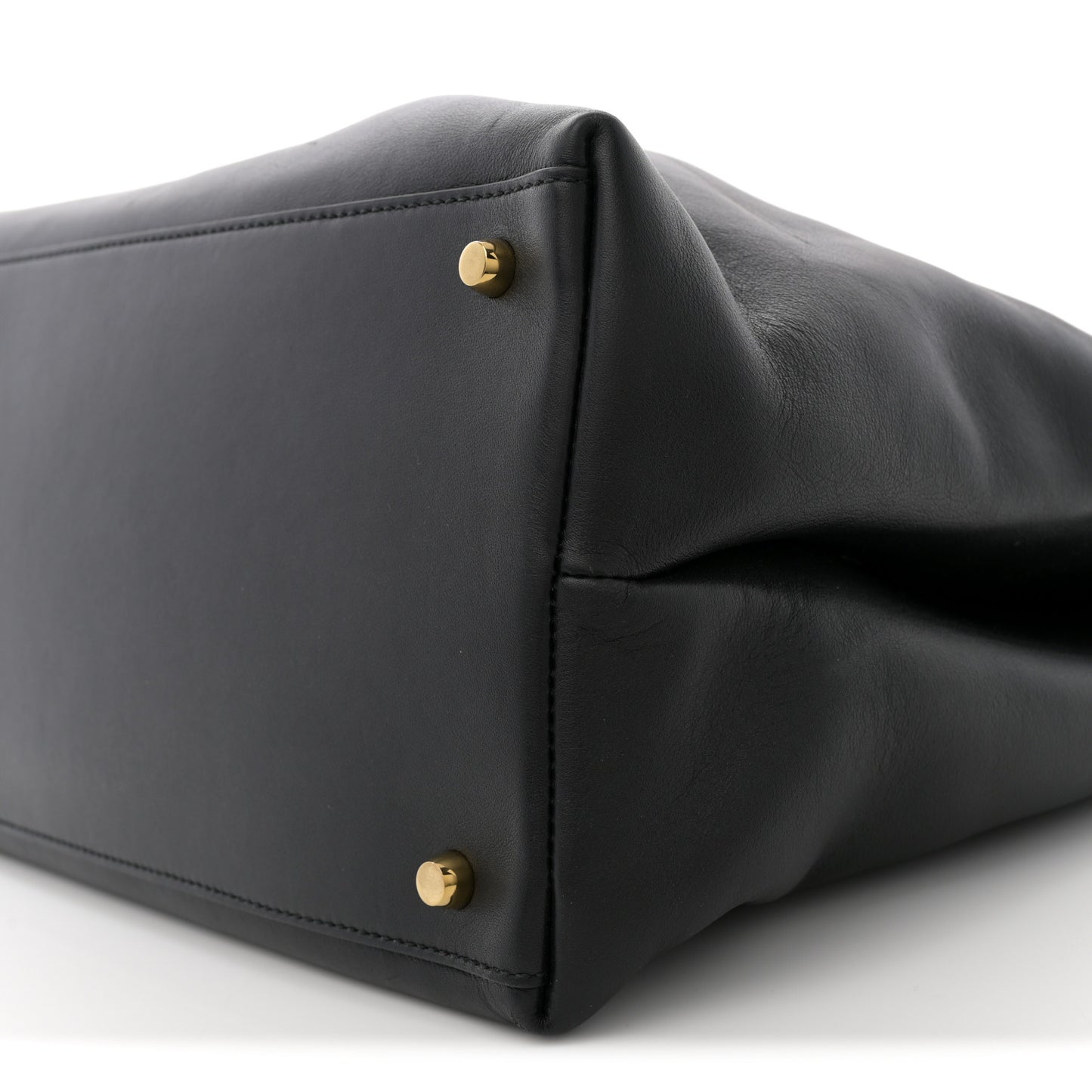 Silky Calfskin Large Andiamo Shoulder Bag Black