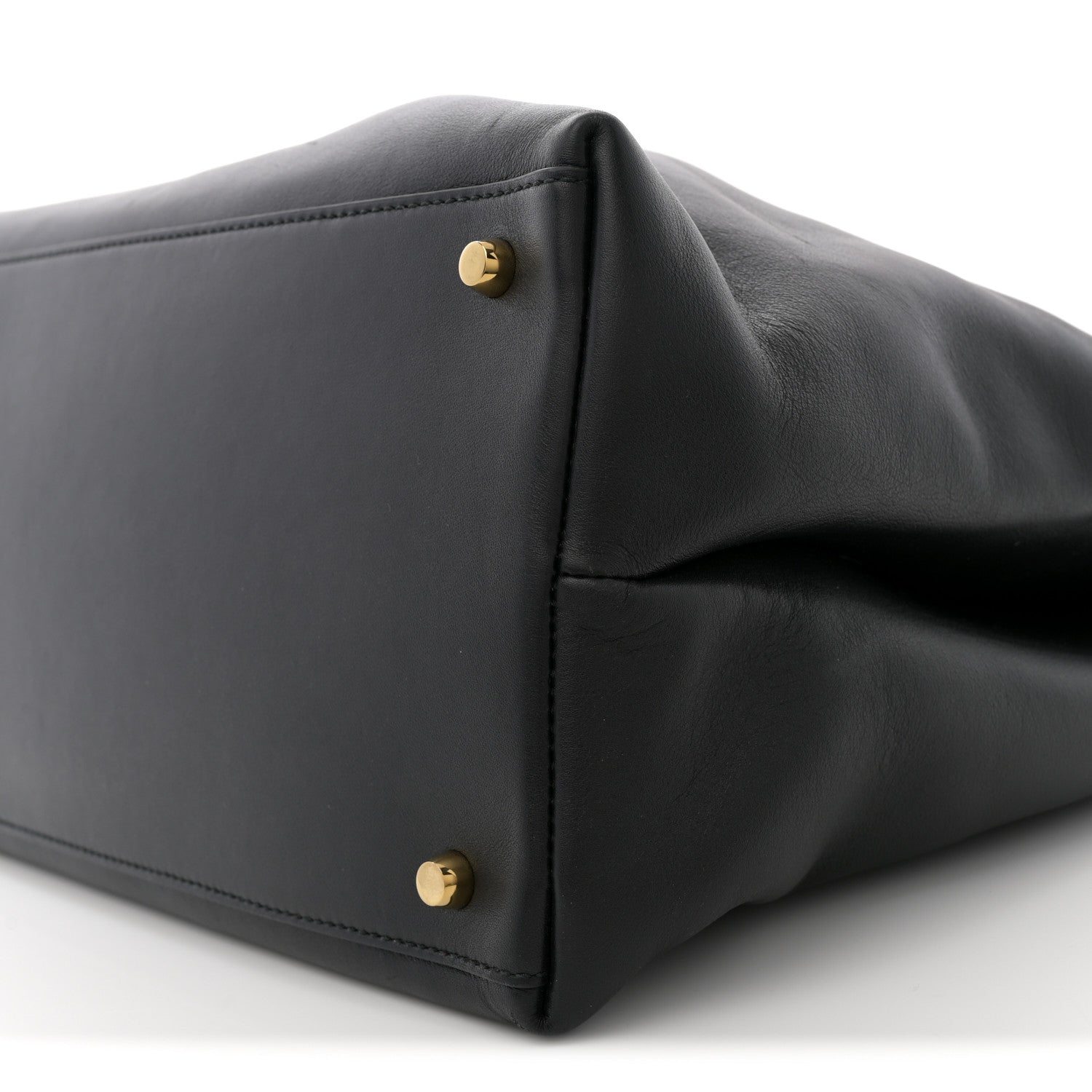 Bottega Veneta Silky Calfskin Large Andiamo Shoulder Bag Black 9 of 9