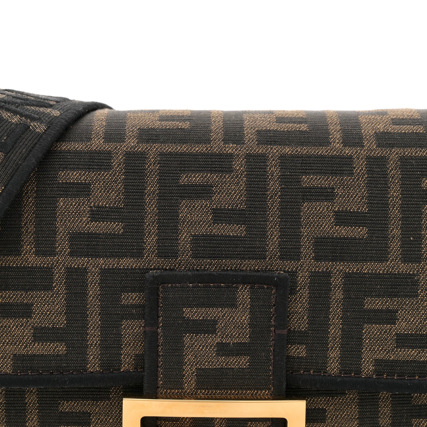 Fabric Jacquard FF 1974 Medium Baguette Tobacco Moro Black