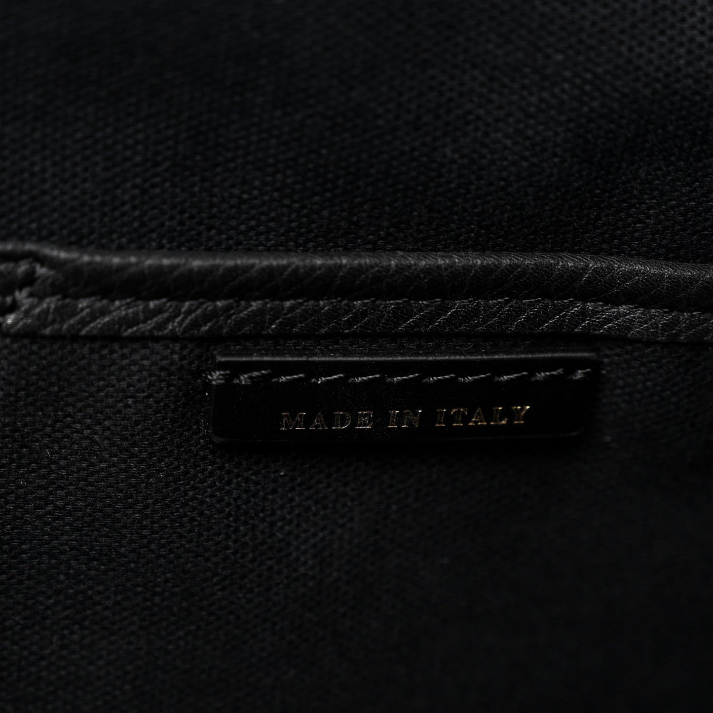 Grainy Calfskin House Check Small Canterbury Black