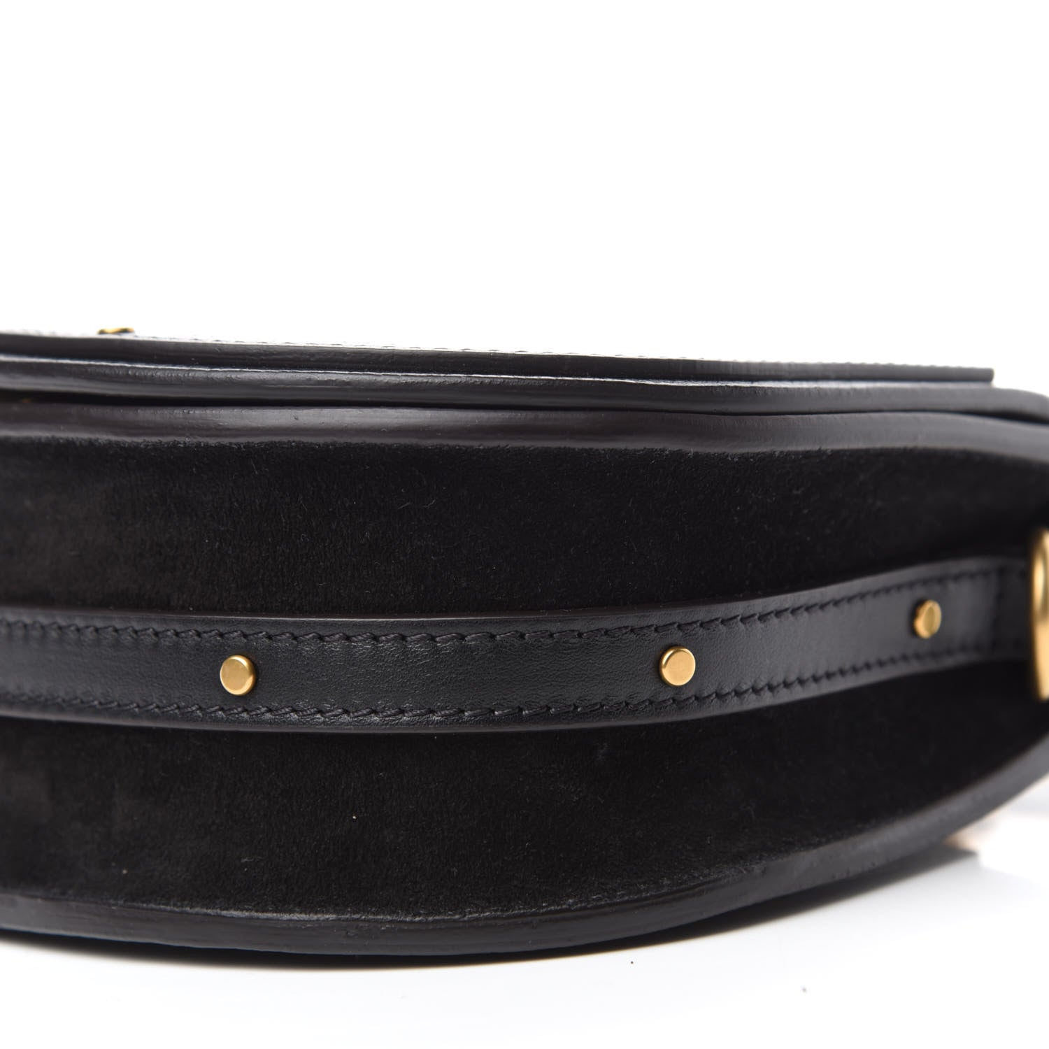 Chloe Calfskin Suede Small Nile Bracelet Bag Black 7 of 10