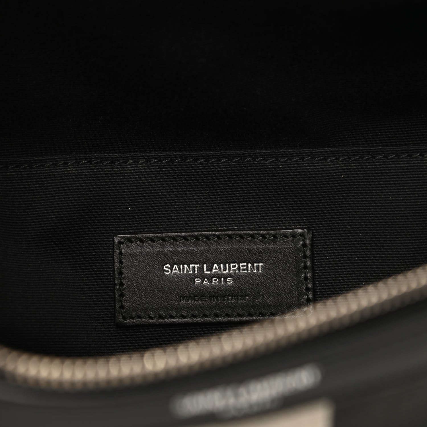 Saint Laurent Canvas Classic Belt Bag Black White 6 of 10