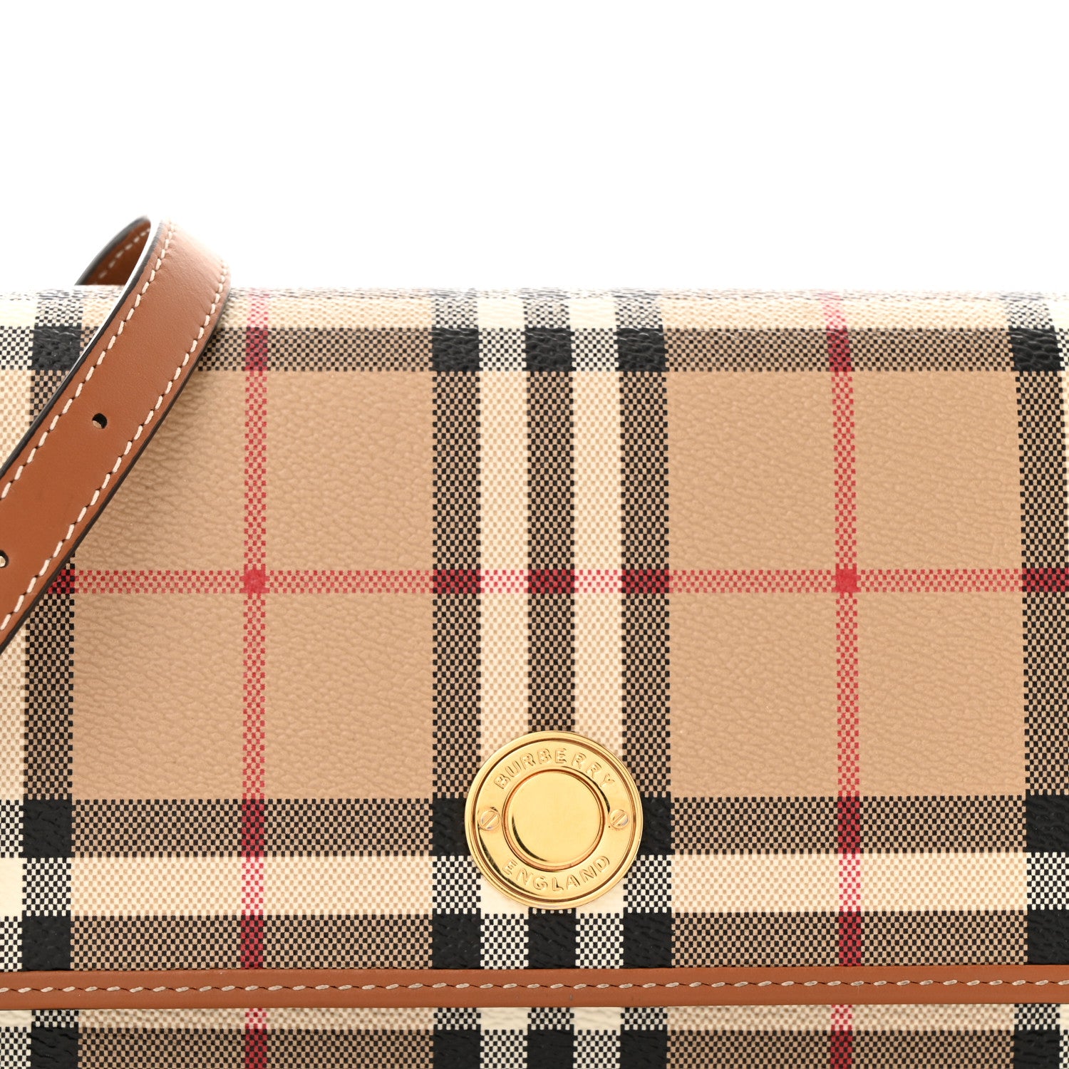 Burberry E-Canvas Vintage Check Hampshire Crossbody Archive Beige 7 of 12