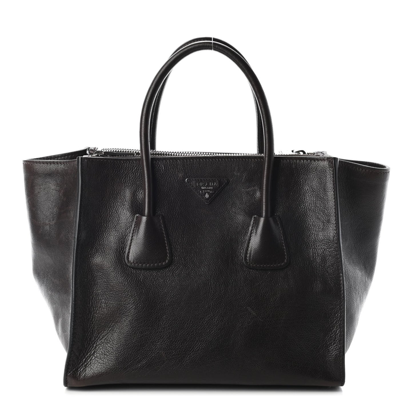 Glace Calf Twin Pocket Tote Moro