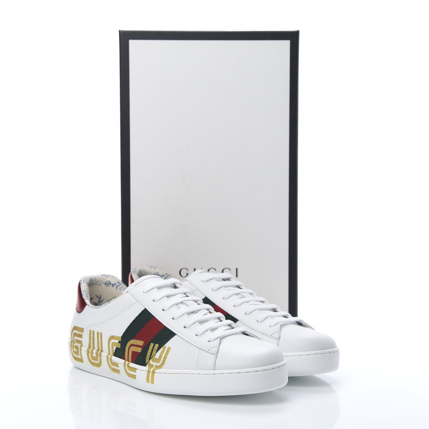 Gucci X SEGA Calfskin Web Guccy Mens Ace Sneakers 8 White 9 of 9