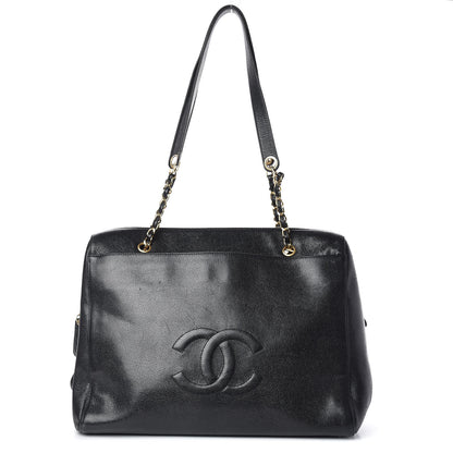 Chanel Caviar Large CC Shoulder Bag Black 1 of 12
