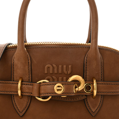 Miu Miu Nappa Aviator Small Aventure Bag Rovere 7 of 12
