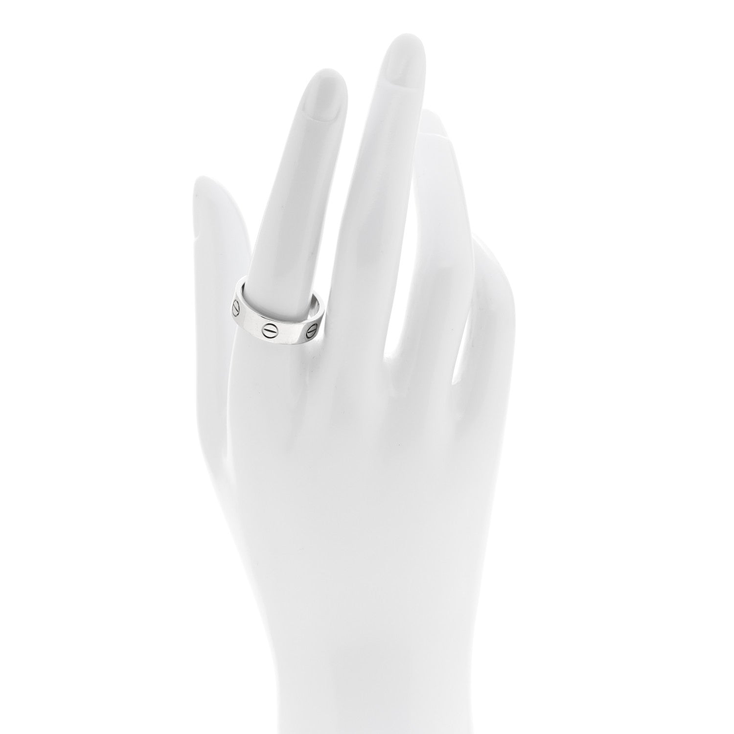 Cartier 18K White Gold 5.5mm LOVE Ring 59 8.75 2 of 4