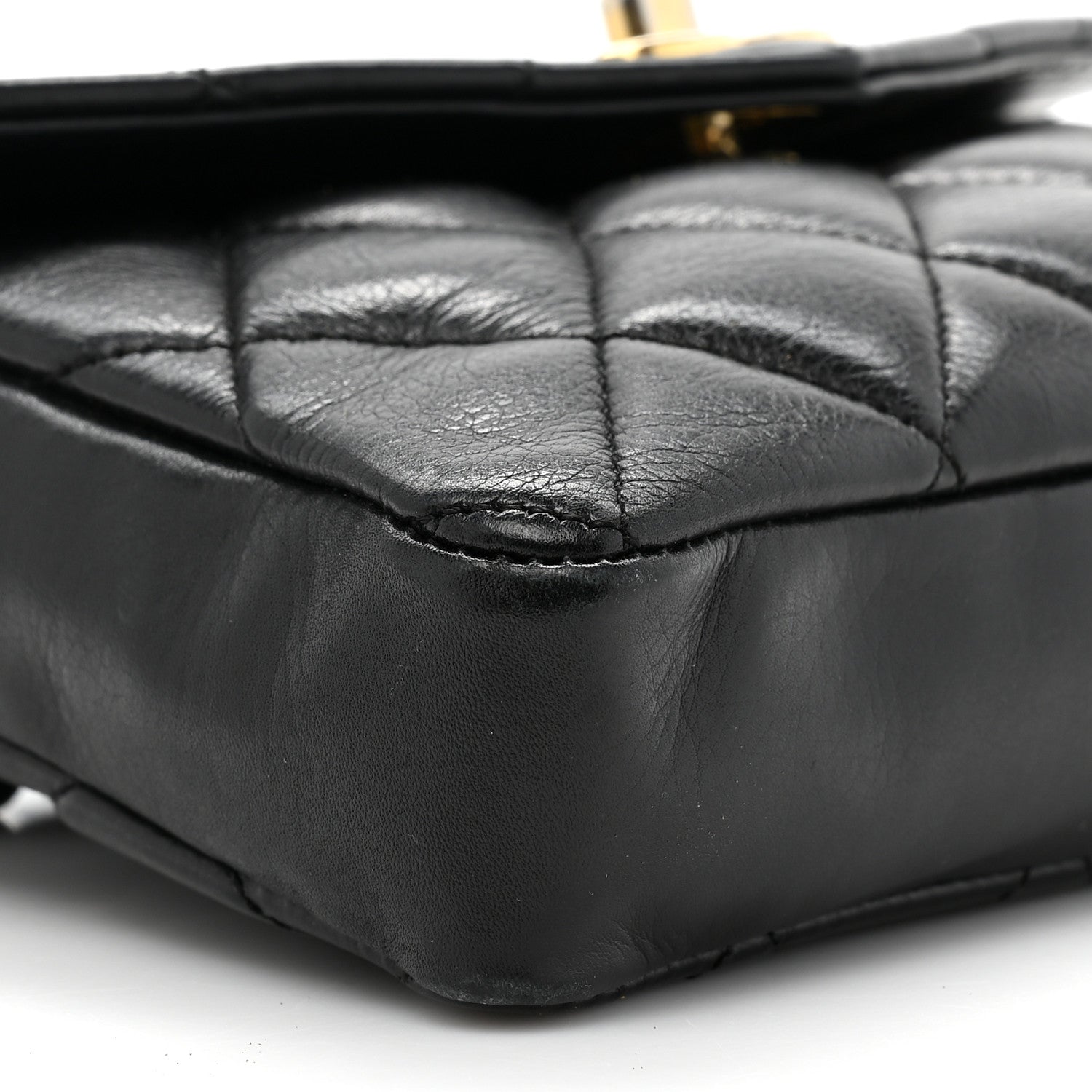 Chanel Lambskin Quilted Flap Waist Belt Bag 75 30 Black 10 of 19