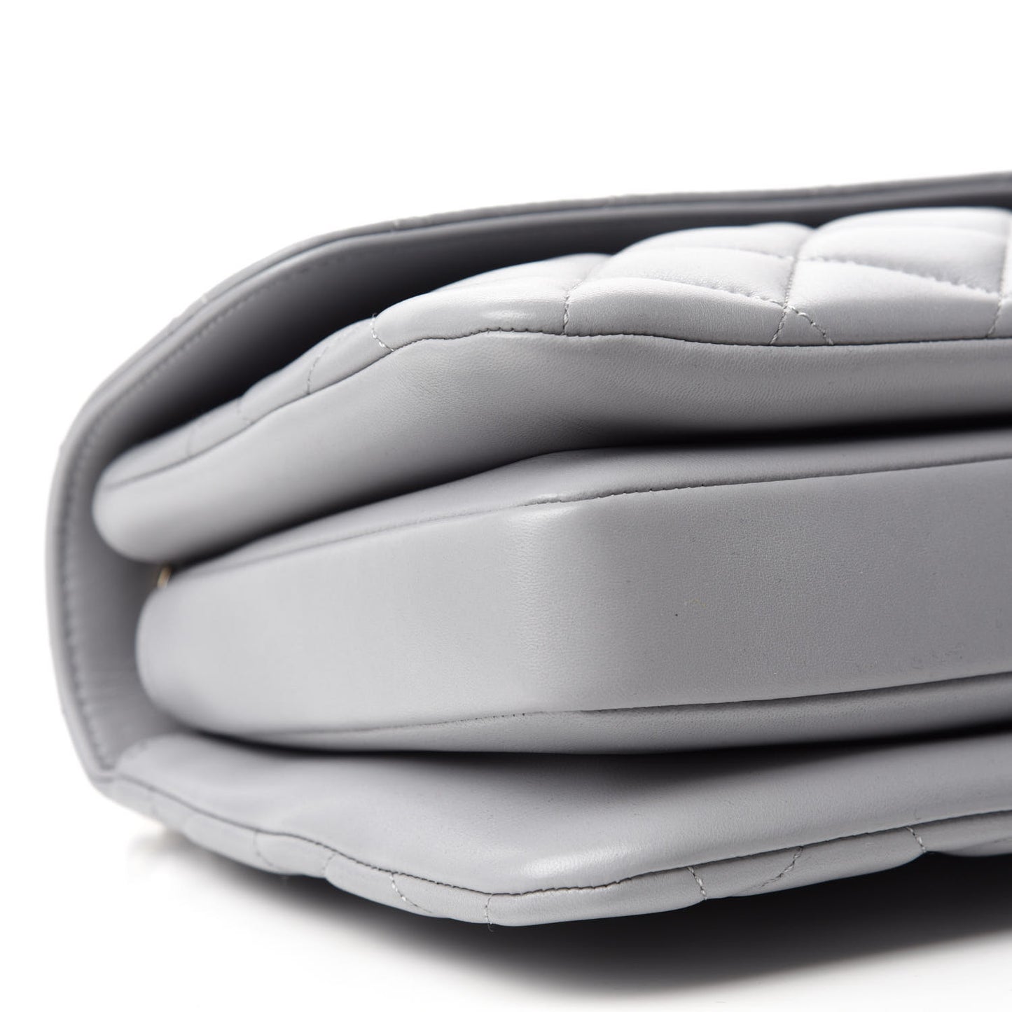 Lambskin Quilted Small Trendy CC Flap Dual Handle Bag Grey