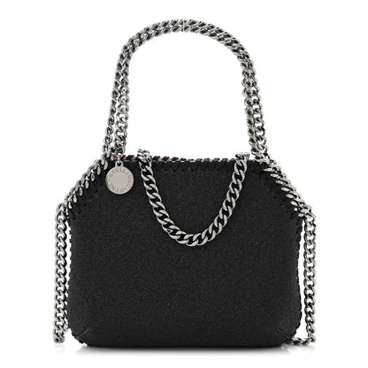 Stella McCartney Metallic Glitter Mini Falabella Box Shoulder Bag Black 1 of 10