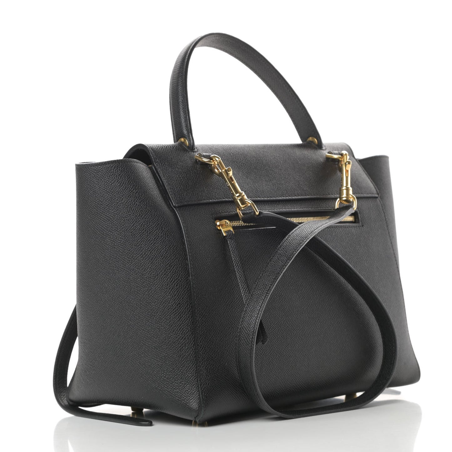 Grained Calfskin Mini Belt Bag Black
