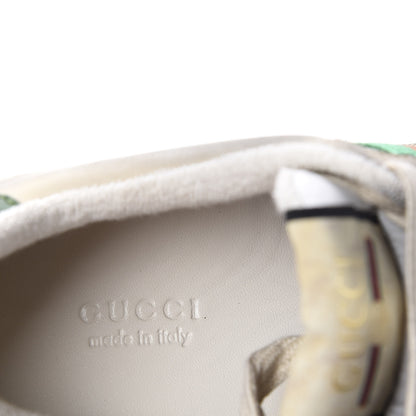Gucci Nubuck Web Womens Screener Sneakers 37 Dusty Milk New Mystic White Vintage Green 7 of 9
