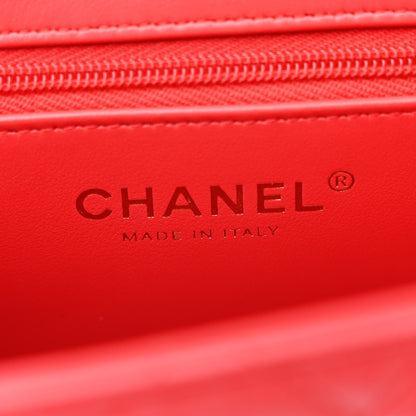 Chanel Shiny Aged Calfskin Quilted Nano Kelly Shopper Dark Red 6 of 11