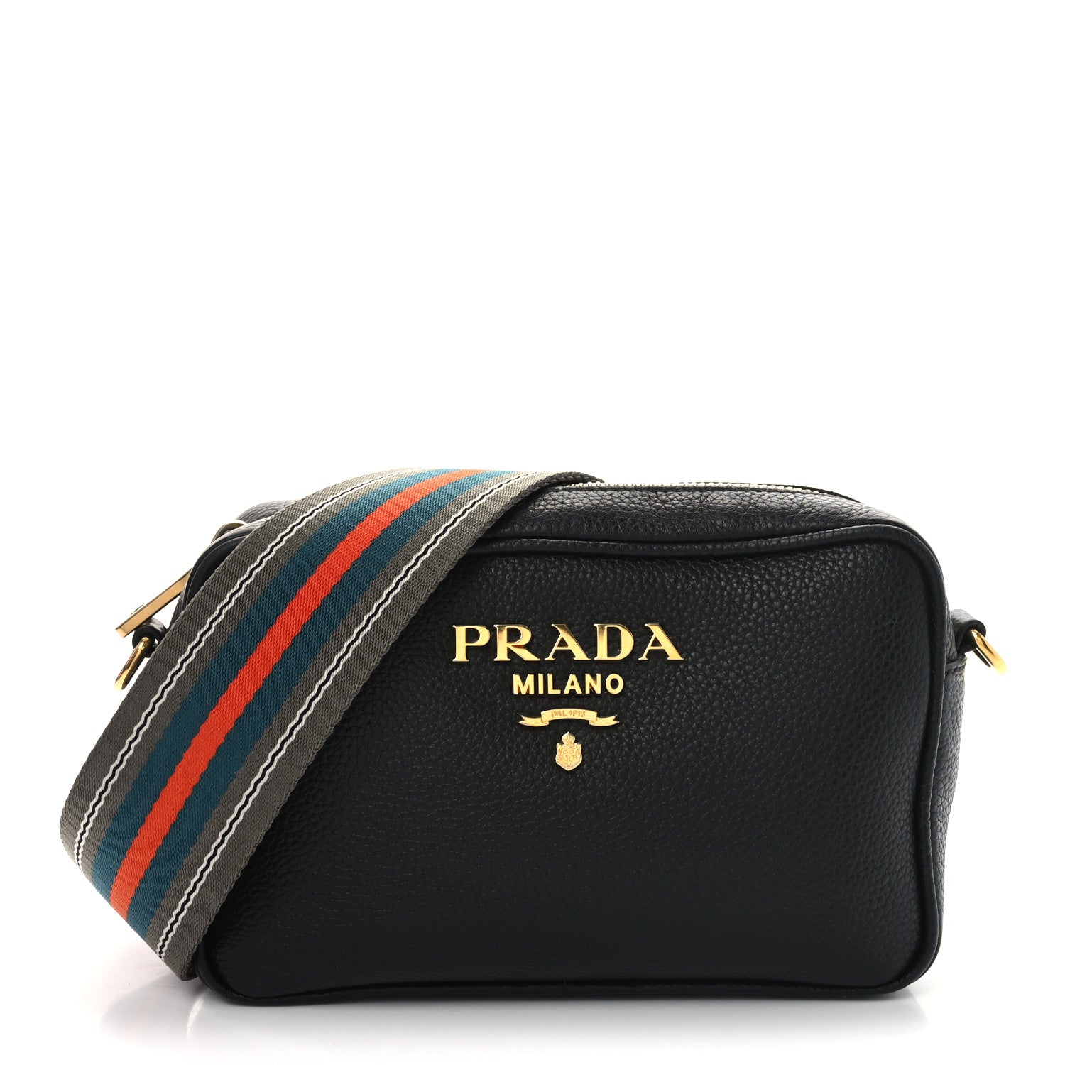 Prada Vitello Daino Camera Crossbody Black 7 of 9
