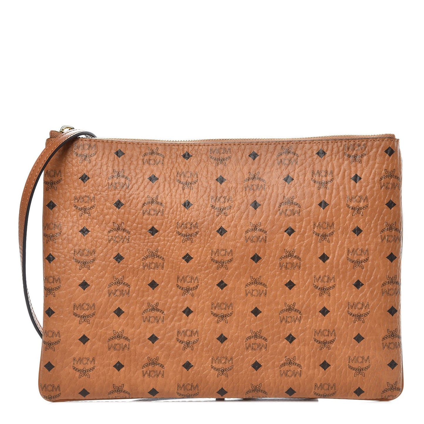 Visetos Medium Crossbody Pouch Cognac