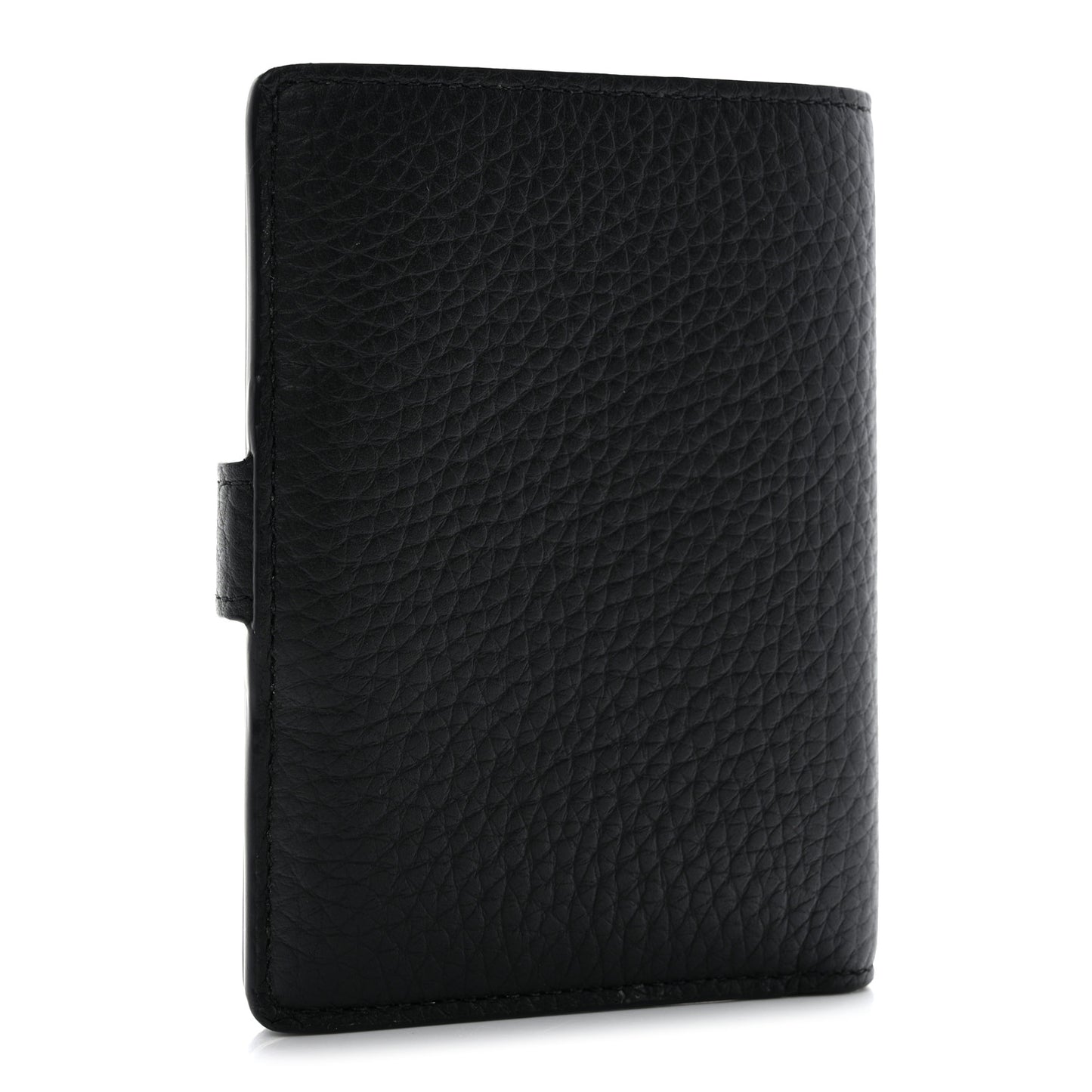 Taurillon Capucines Vertical Compact Wallet Black
