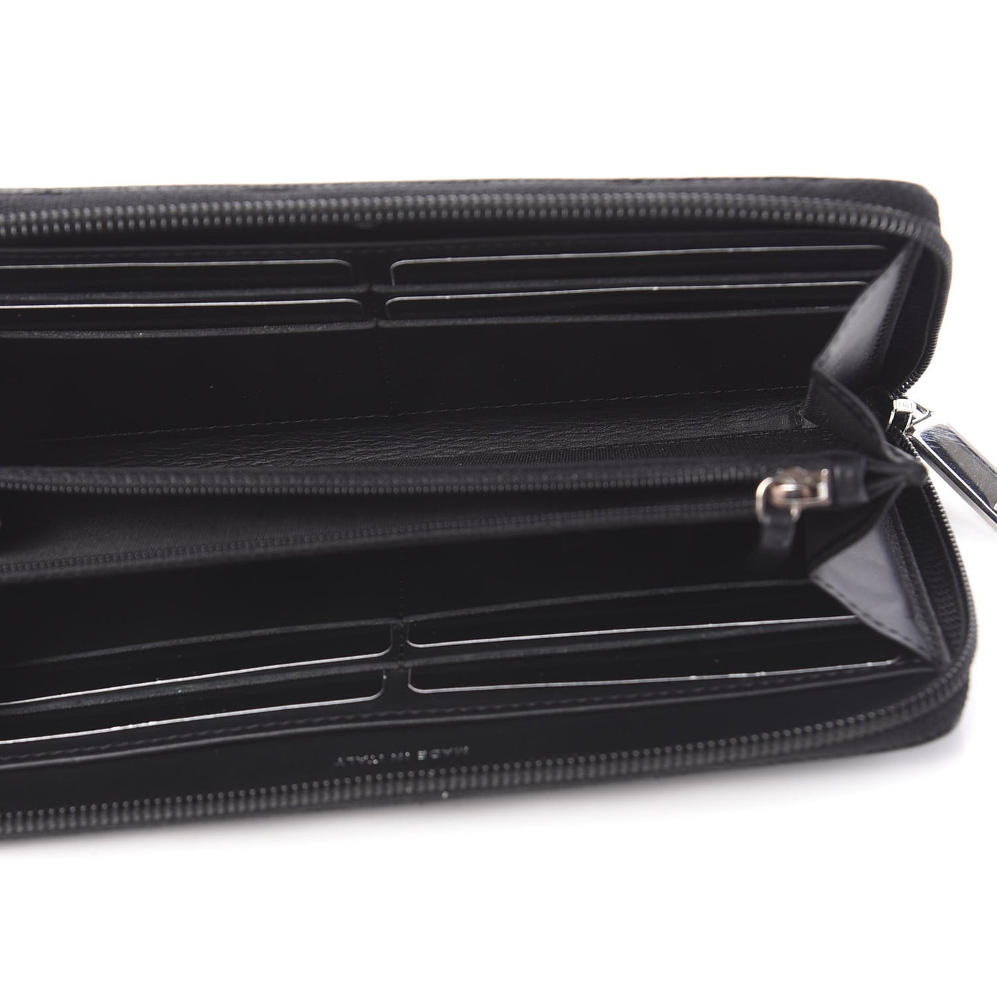 Caviar Large Timeless CC Zip Around Wallet Black