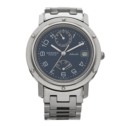 Hermes Stainless Steel 36mm Clipper Automatic Watch Blue 1 of 4