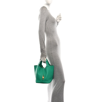 Hermes Taurillon Clemence Picotin Lock 22 MM Menthe 2 of 10