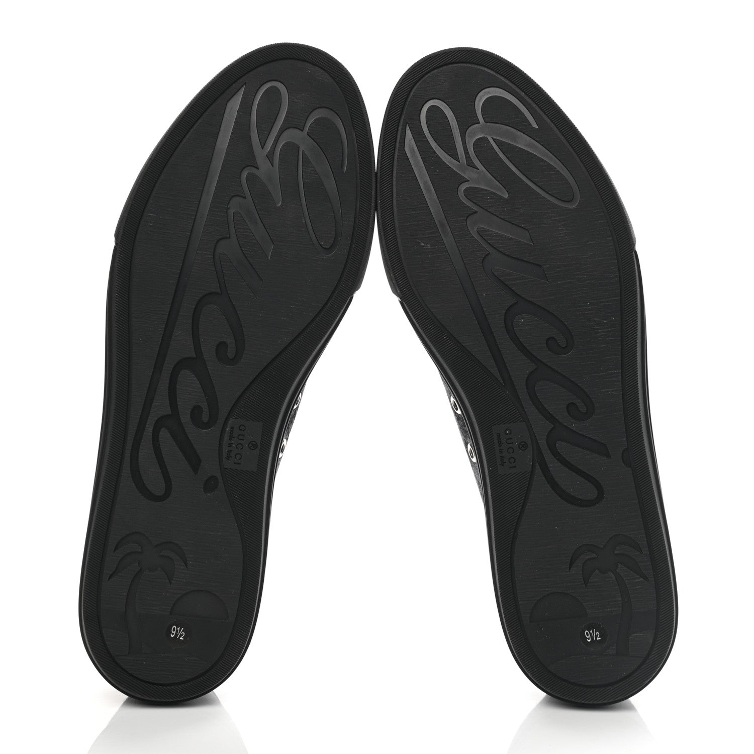 Gucci Monogram Mens Sneakers 9.5 Black Piombo 5 of 8