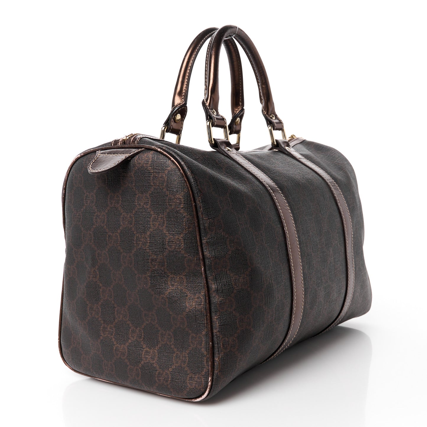 GG Supreme Monogram Medium Joy Boston Dark Brown Bronze
