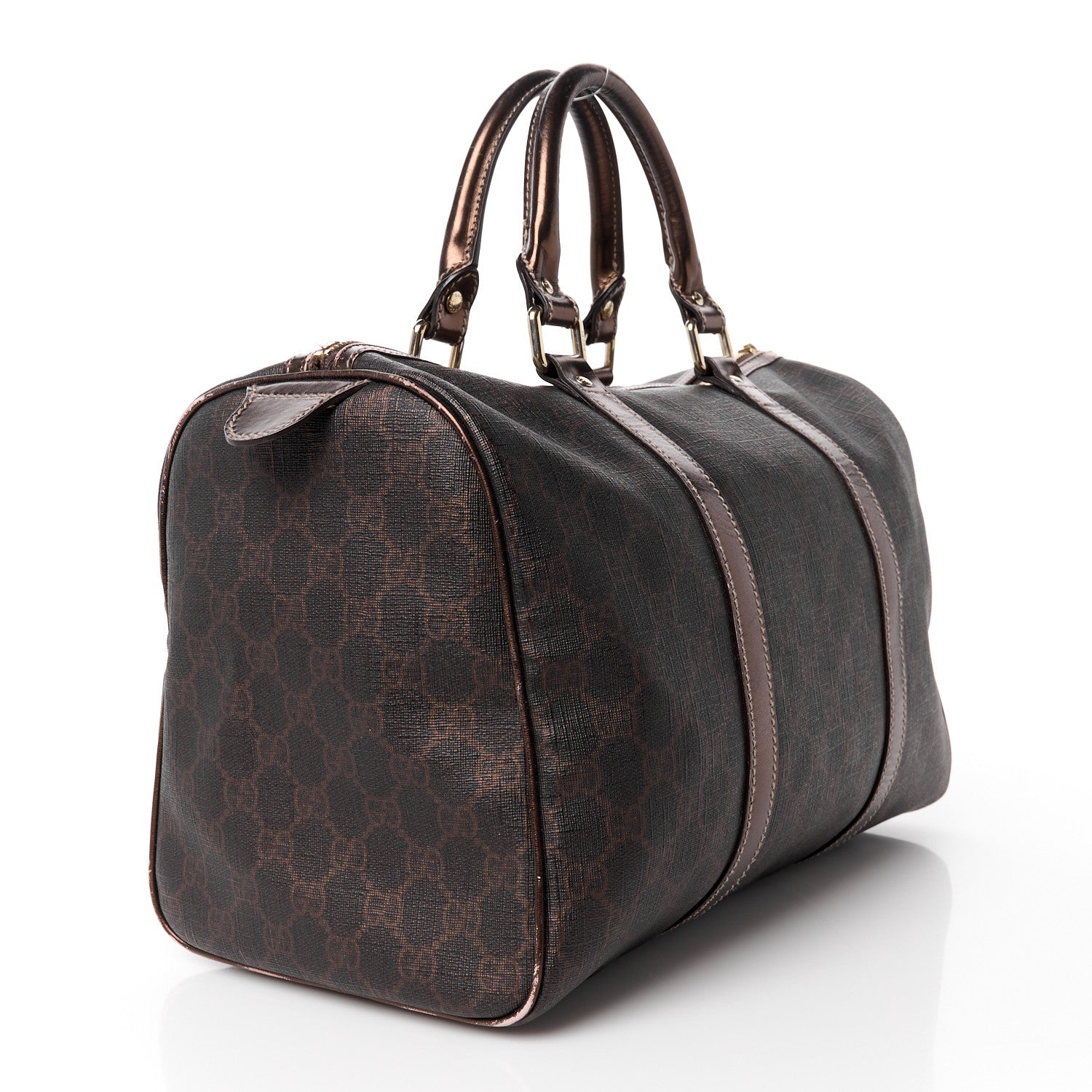 Gucci GG Supreme Monogram Medium Joy Boston Dark Brown Bronze 3 of 16