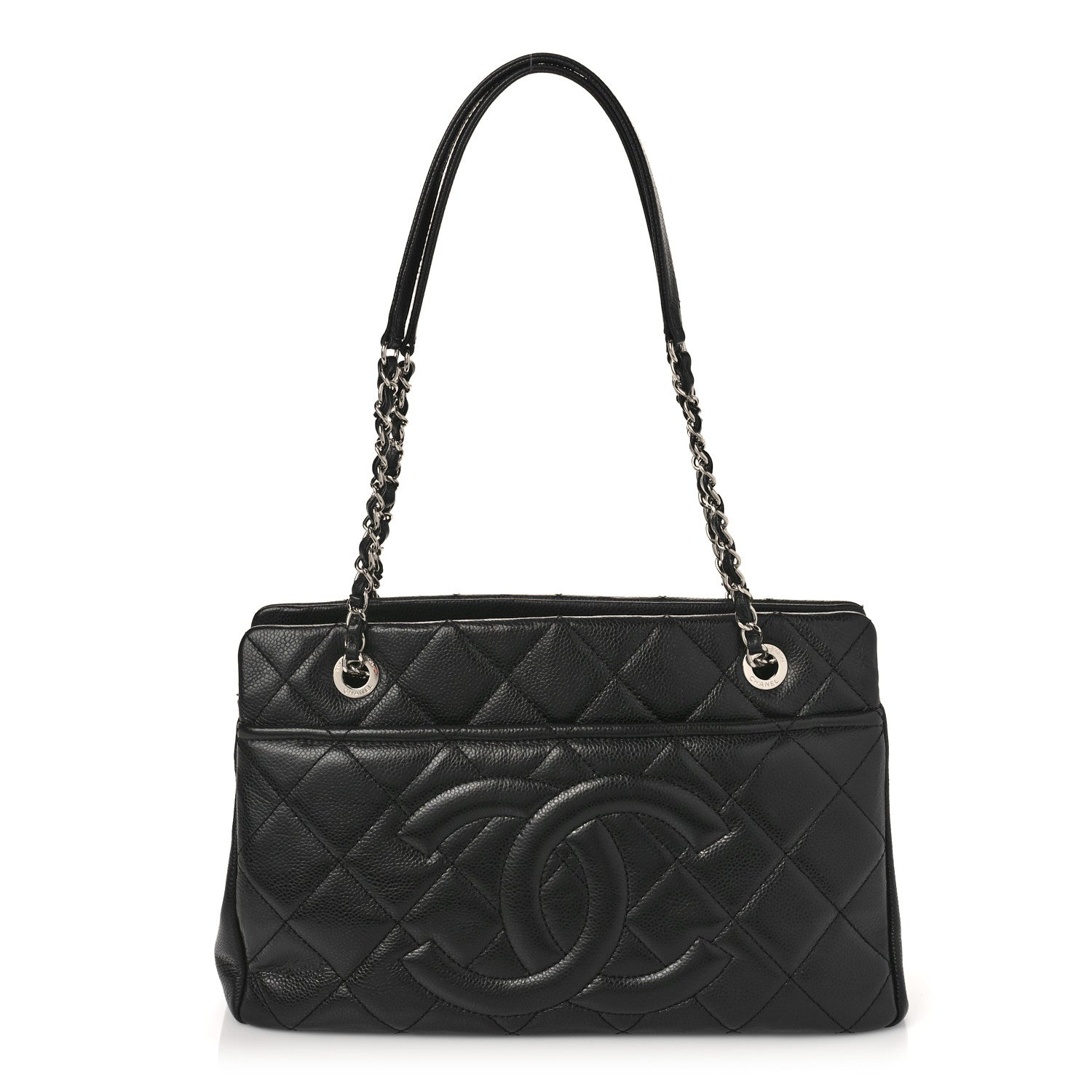 Chanel Caviar Quilted CC Timeless Soft Tote Black 1 of 10