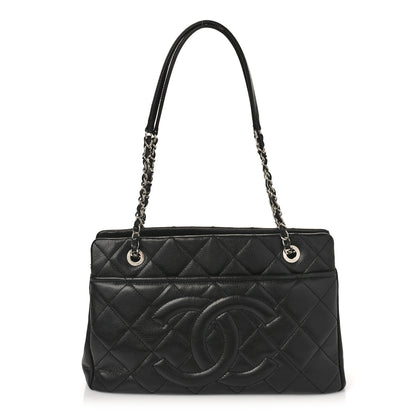 Chanel Caviar Quilted CC Timeless Soft Tote Black 1 of 10