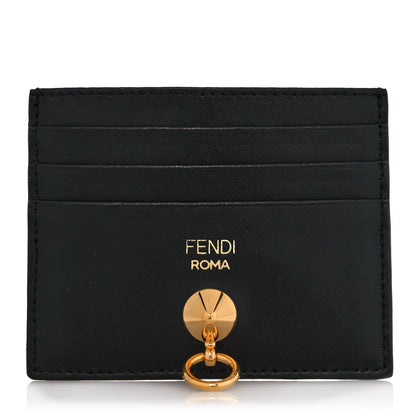 Fendi Vitello Liberty Century Lucido By The Way Card Holder Black 1 of 8