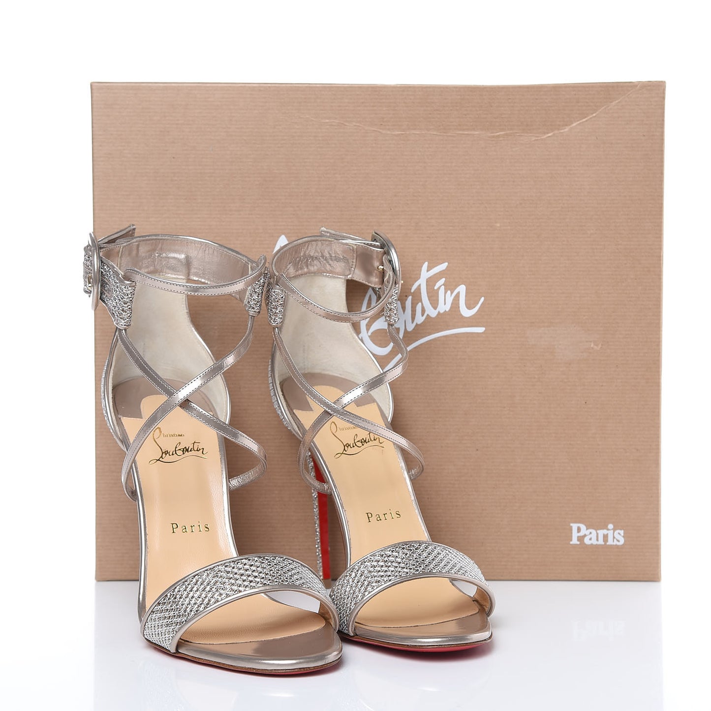 Glitter Mesh Choca 100 Sandals 40.5 Colombe