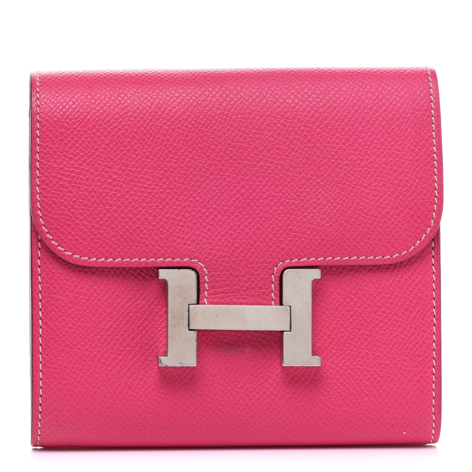 Hermes Epsom Constance Short Wallet Rose Tyrien 1 of 10