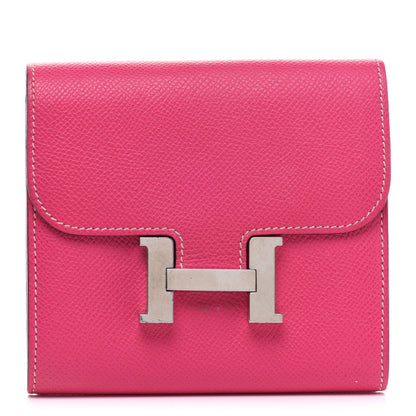 Hermes Epsom Constance Short Wallet Rose Tyrien 1 of 10