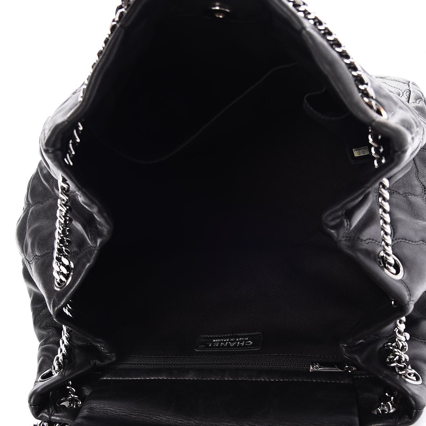 Lambskin Cells Accordion Tote Black