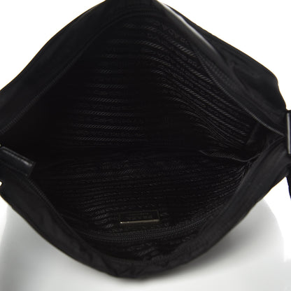 Prada Nylon Flat Messenger Bag Black 5 of 9