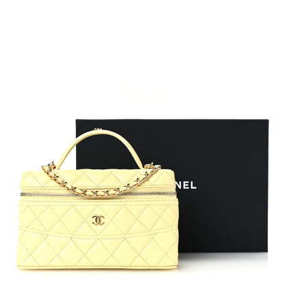 Chanel Caviar Quilted Trendy Handle Slim Vanity Light Yellow 11 of 11
