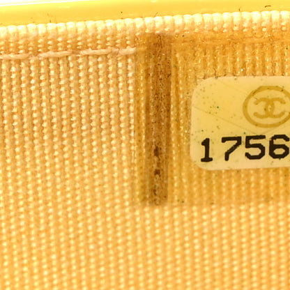 Chanel Patent CC Compact Wallet on Chain WOC Yellow 8 of 13