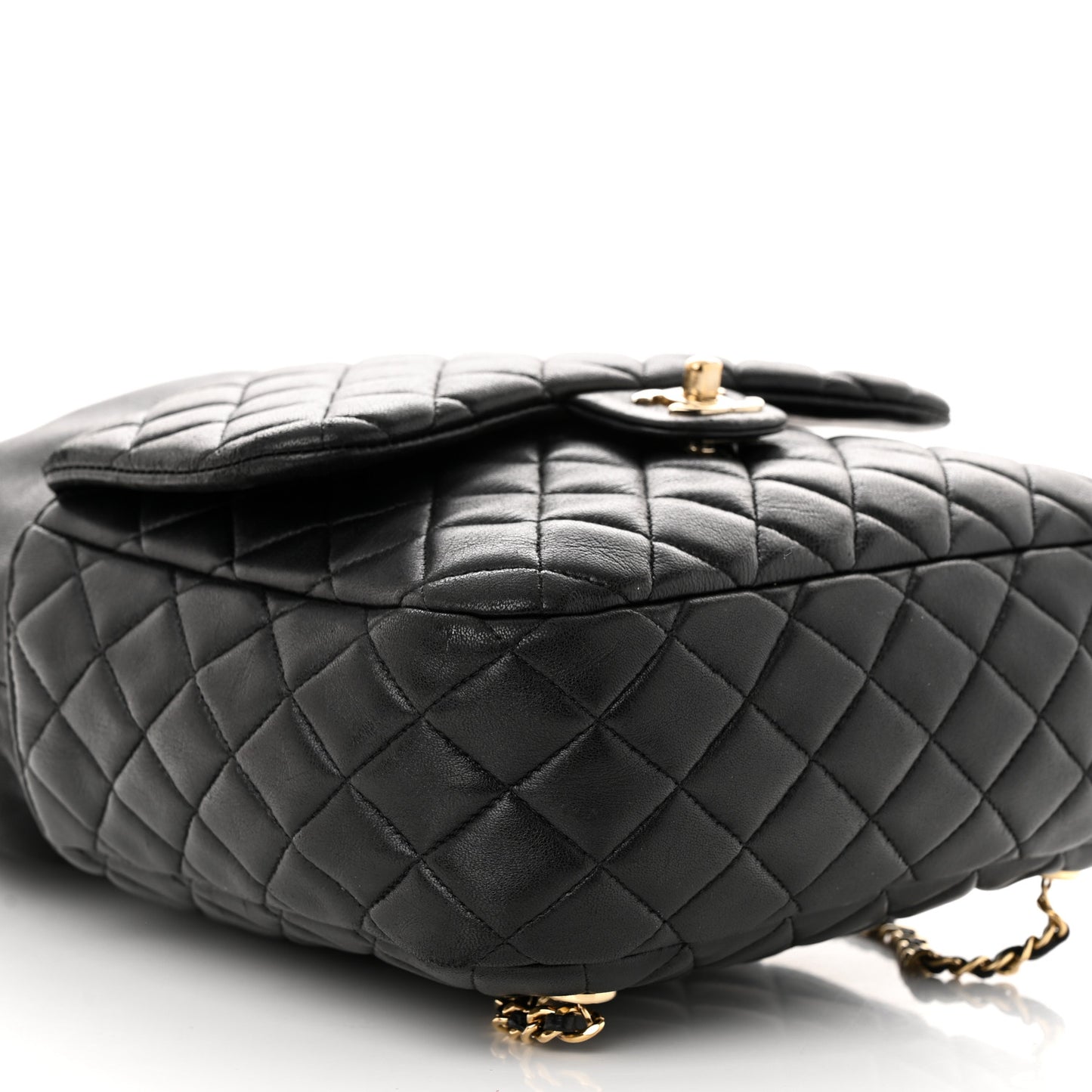 Lambskin Quilted Large In Seoul Backpack Black