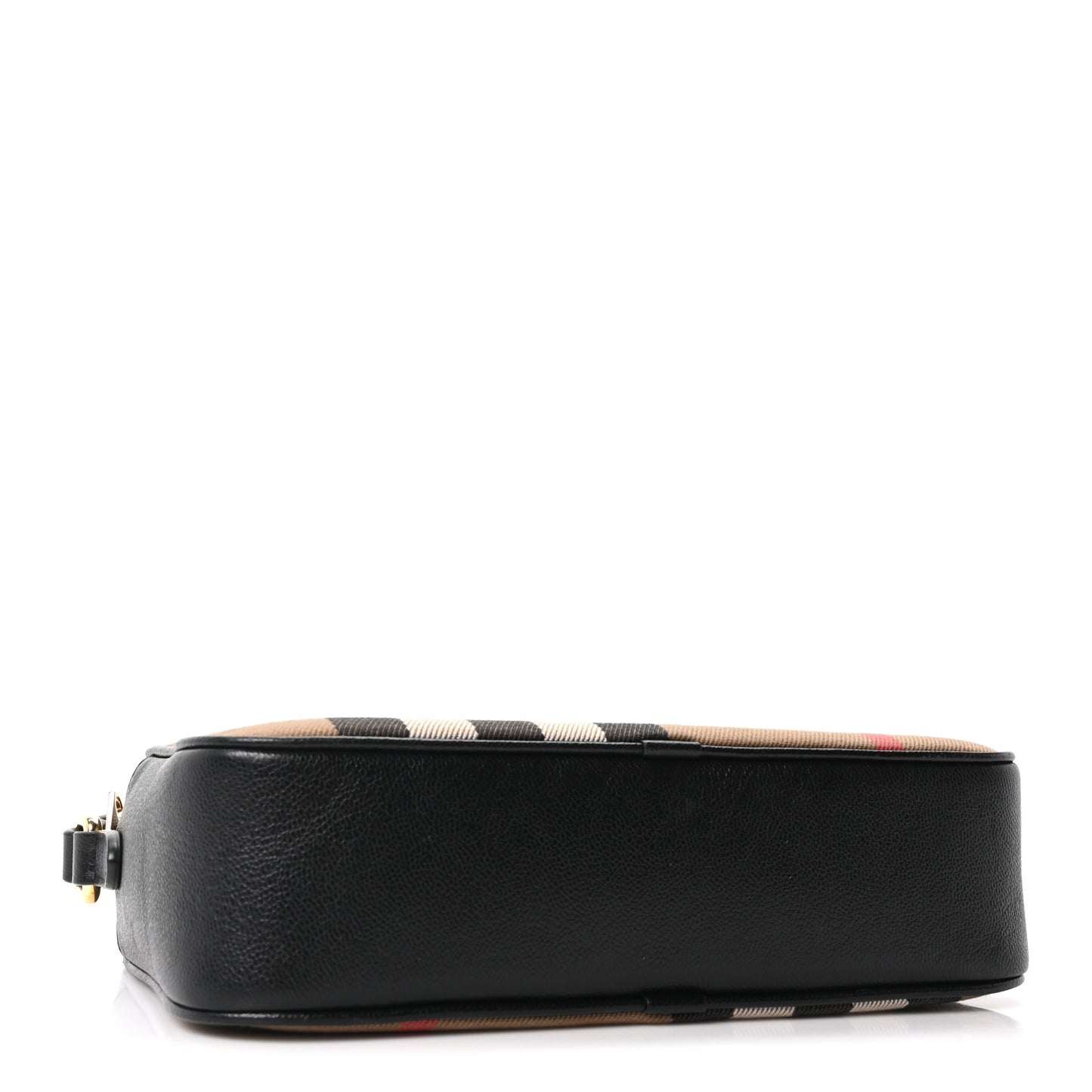 Giant Check Calfskin Large Camera Bag Black