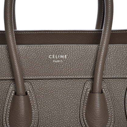 Celine Drummed Calfskin Micro Luggage Souris 6 of 7