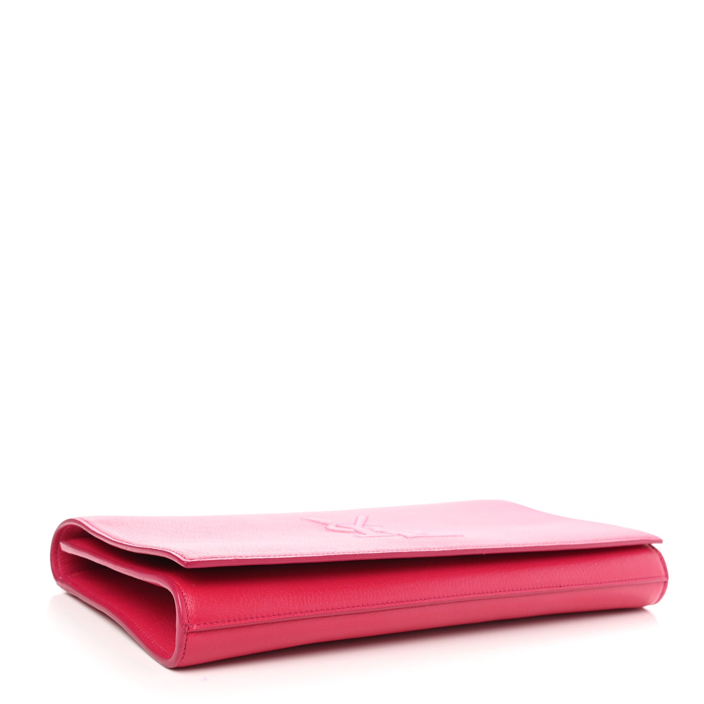 Calfskin Monogram Large Belle De Jour Clutch Lipstick Fuchsia