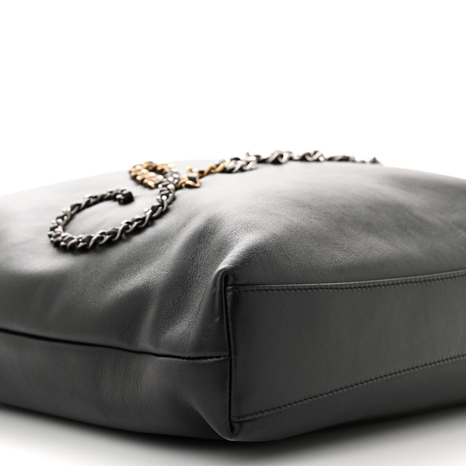 Chanel Calfskin Chain 20s Signe Tote Black 9 of 12