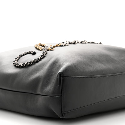 Chanel Calfskin Chain 20s Signe Tote Black 9 of 12