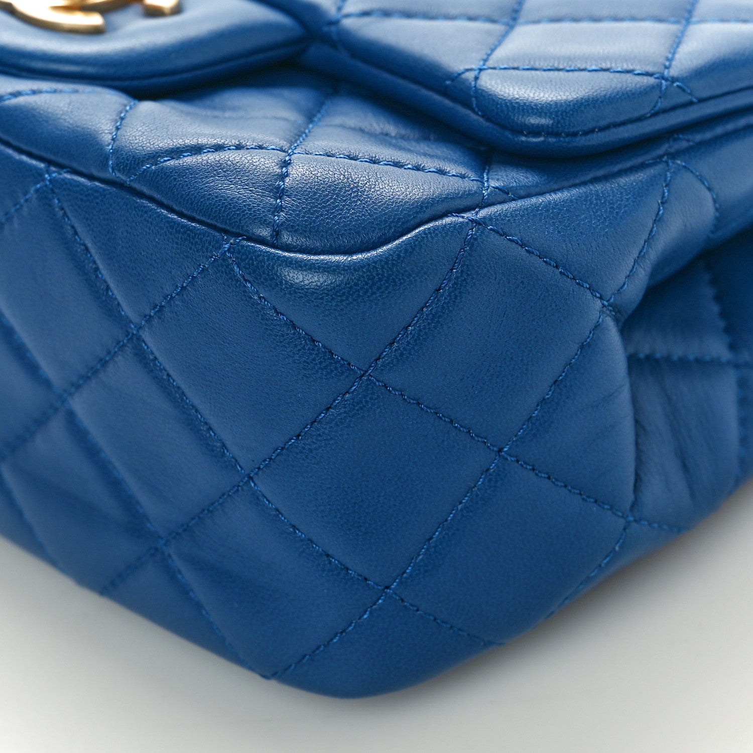 Chanel Lambskin Quilted Mini Pearl Crush Flap Blue 10 of 10